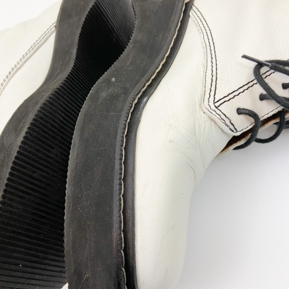 Zara white lace up leather boots Sz 38 - Picture 7 of 11